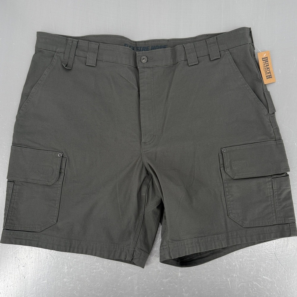Duluth Trading Co Mens DuluthFlex Fire‎ Hose 9 Inch Cargo Shorts Green 46 36331